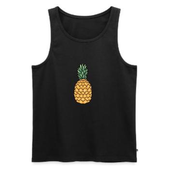 Ananas - Männer Premium Bio Tank Top - Schwarz - Vorne - Michal (187cm)
