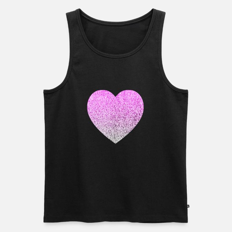 glitter - Männer Premium Bio Tank Top - Schwarz