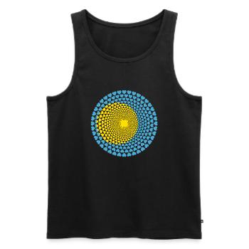 Palau Mandala de coeur Amour Belau - Débardeur bio Premium Homme - noir - Devant - AI Model Male 178 light (178cm)