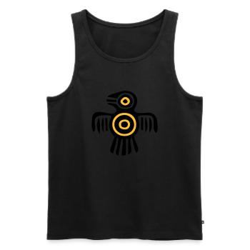 indischer Kulturvogel - Männer Premium Bio Tank Top - Schwarz - Vorne - AI Model Male 178 light (178cm)