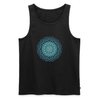 Mandala 2 - Männer Premium Bio Tank Top - Schwarz - Vorne - AI Model Male 178 light (178cm)