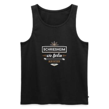 schriesheim - Männer Premium Bio Tank Top - Schwarz - Vorne - AI Model Male 178 light (178cm)