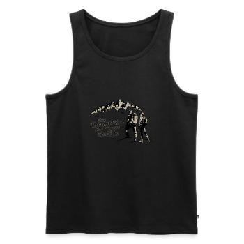 HIKE - Men's Premium Organic Tank Top - black - Front - Michal (187cm)