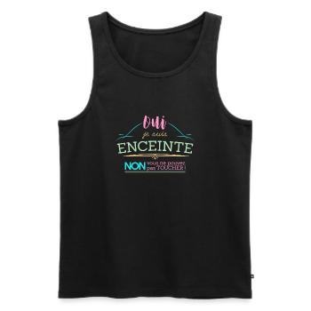 Oui je suis enceinte - Débardeur bio Premium Homme - noir - Devant - AI Model Male 178 light (178cm)