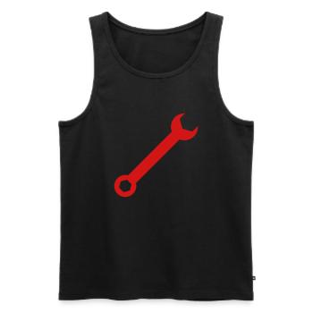 Schraubenschlüssel 3 - Männer Premium Bio Tank Top - Schwarz - Vorne - AI Model Male 178 light (178cm)