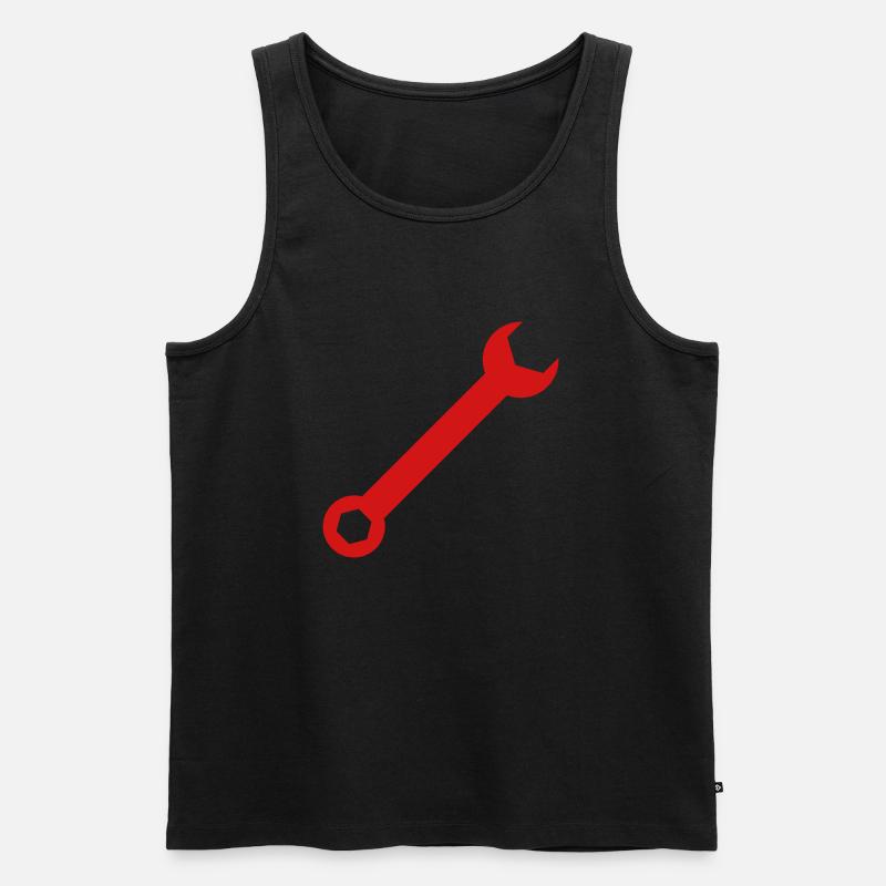Schraubenschlüssel 3 - Männer Premium Bio Tank Top - Schwarz