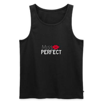Miss Perfect - Männer Premium Bio Tank Top - Schwarz - Vorne - AI Model Male 178 light (178cm)