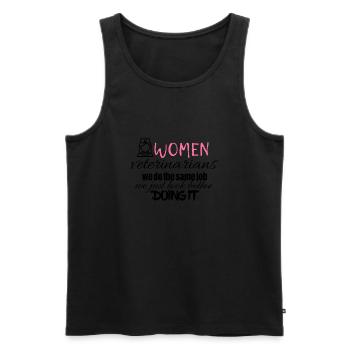 Women veterinarians look better doing it - Débardeur bio Premium Homme - noir - Devant - AI Model Male 178 light (178cm)