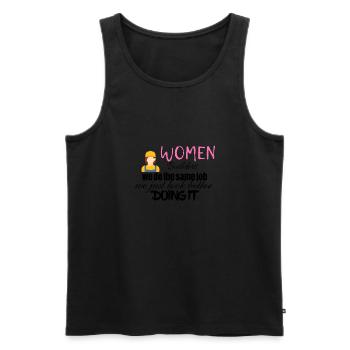 Women builders look better doing it - Männer Premium Bio Tank Top - Schwarz - Vorne - AI Model Male 178 light (178cm)