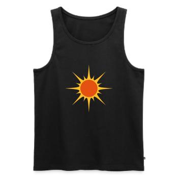 Sonne - Männer Premium Bio Tank Top - Schwarz - Vorne - AI Model Male 178 light (178cm)
