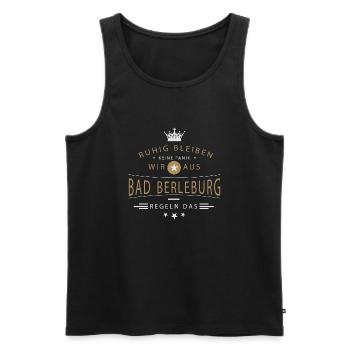 Bad Berleburg cooles Souvenir und witziges - Männer Premium Bio Tank Top - Schwarz - Vorne - Michal (187cm)