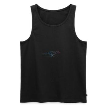 Mono line cheetah - Men's Premium Organic Tank Top - black - Front - AI Model Male 178 light (178cm)