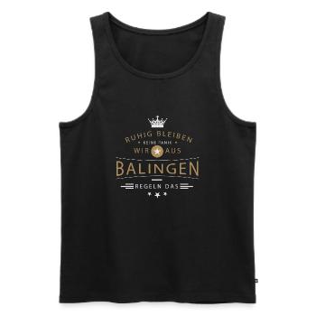 Balingen cooles Souvenir und witziges Andenken - Männer Premium Bio Tank Top - Schwarz - Vorne - AI Model Male 178 light (178cm)