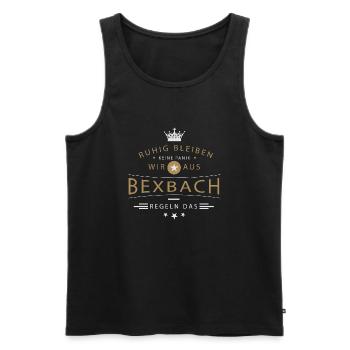 Bexbach cooles Souvenir und witziges Andenken - Männer Premium Bio Tank Top - Schwarz - Vorne - Michal (187cm)