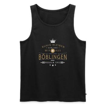 Böblingen cooles Souvenir und witziges Andenken - Männer Premium Bio Tank Top - Schwarz - Vorne - Michal (187cm)