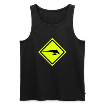 hang glider roadsign - Débardeur bio Premium Homme - noir - Devant - AI Model Male 178 light (178cm)