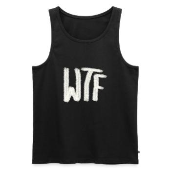WTF - Männer Premium Bio Tank Top - Schwarz - Vorne - Michal (187cm)