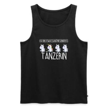 TÄNZERIN - Toll - Männer Premium Bio Tank Top - Schwarz - Vorne - Michal (187cm)