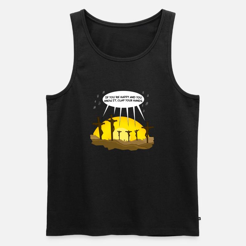 Clap your hands - Männer Premium Bio Tank Top - Schwarz