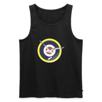 Brighton Bombing Seagull - Men's Premium Organic Tank Top - black - Front - Michal (187cm)