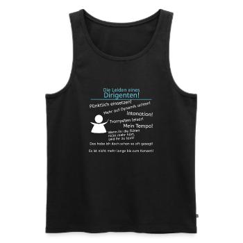 Leiden eines Dirigenten - Männer Premium Bio Tank Top - Schwarz - Vorne - Michal (187cm)