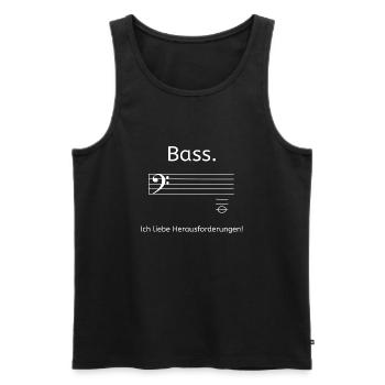 Bass Musik - Männer Premium Bio Tank Top - Schwarz - Vorne - Michal (187cm)