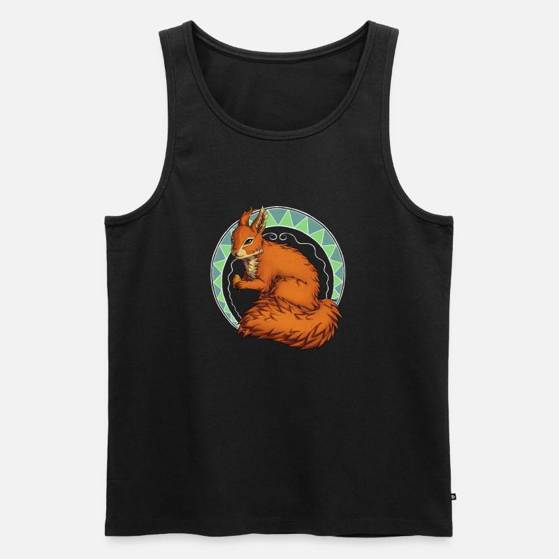Eichhörnchen - Männer Premium Bio Tank Top - Schwarz