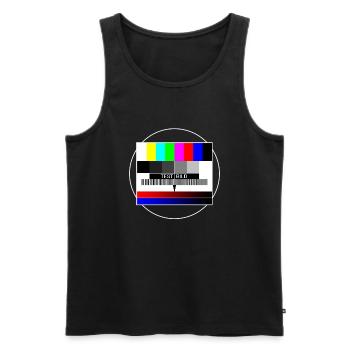 tv-testbild - Männer Premium Bio Tank Top - Schwarz - Vorne - AI Model Male 178 light (178cm)