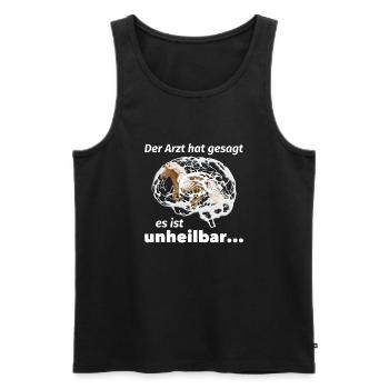 Der Arzt hat gesagt_Hafli - Männer Premium Bio Tank Top - Schwarz - Vorne - AI Model Male 178 light (178cm)