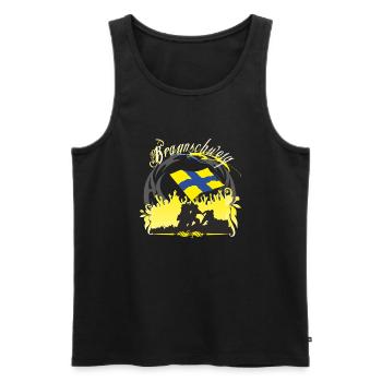 braunschweig - Männer Premium Bio Tank Top - Schwarz - Vorne - AI Model Male 178 light (178cm)