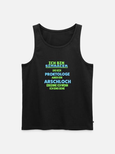 Simracer - Männer Premium Bio Tank Top - Schwarz
