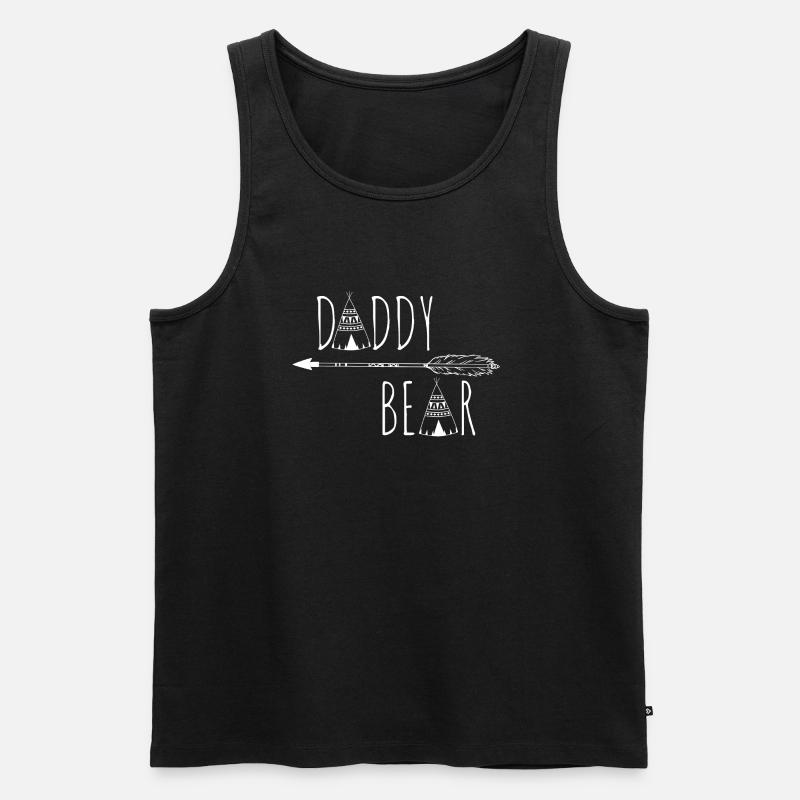 Daddy Bear - Männer Premium Bio Tank Top - Schwarz