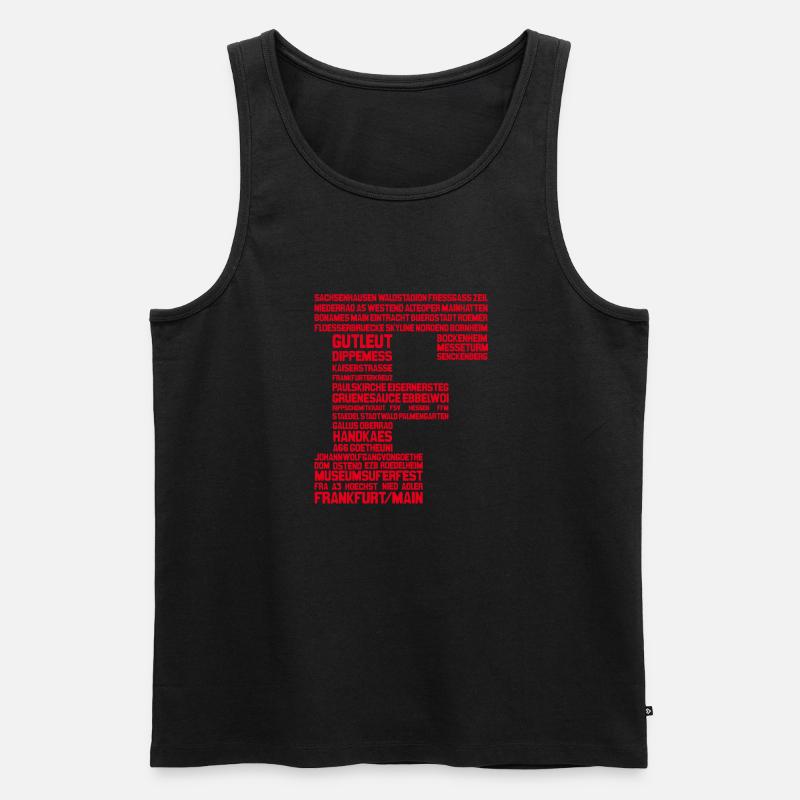 Frankfurt am Main Red - Männer Premium Bio Tank Top - Schwarz