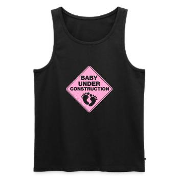 baby under construction - Männer Premium Bio Tank Top - Schwarz - Vorne - Michal (187cm)