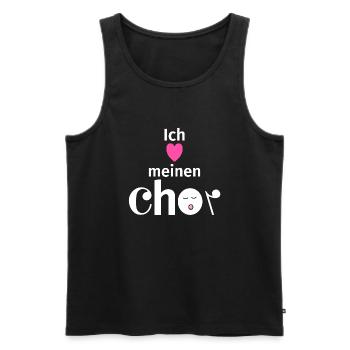 Ich liebe meinen Chor - Männer Premium Bio Tank Top - Schwarz - Vorne - Michal (187cm)