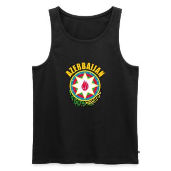 Azerbaijan Coat Of Arms - Débardeur bio Premium Homme - noir - Devant - Michal (187cm)