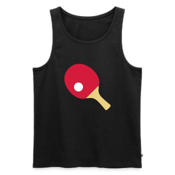 tennis de table paddle - Débardeur bio Premium Homme - noir - Devant - AI Model Male 178 light (178cm)