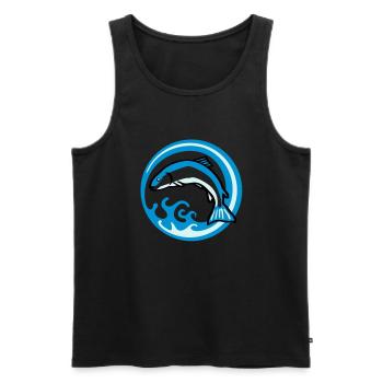 fishing_b_3c - Männer Premium Bio Tank Top - Schwarz - Vorne - AI Model Male 178 light (178cm)