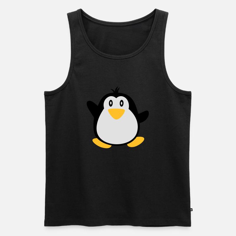 süßer Pinguine - Männer Premium Bio Tank Top - Schwarz