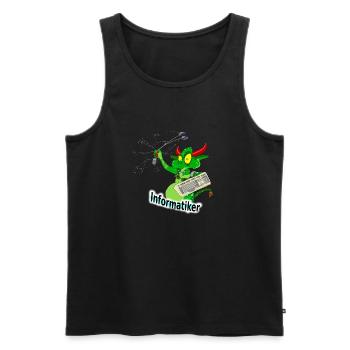 Computer scientist - Men's Premium Organic Tank Top - black - Front - AI Model Male 178 light (178cm)