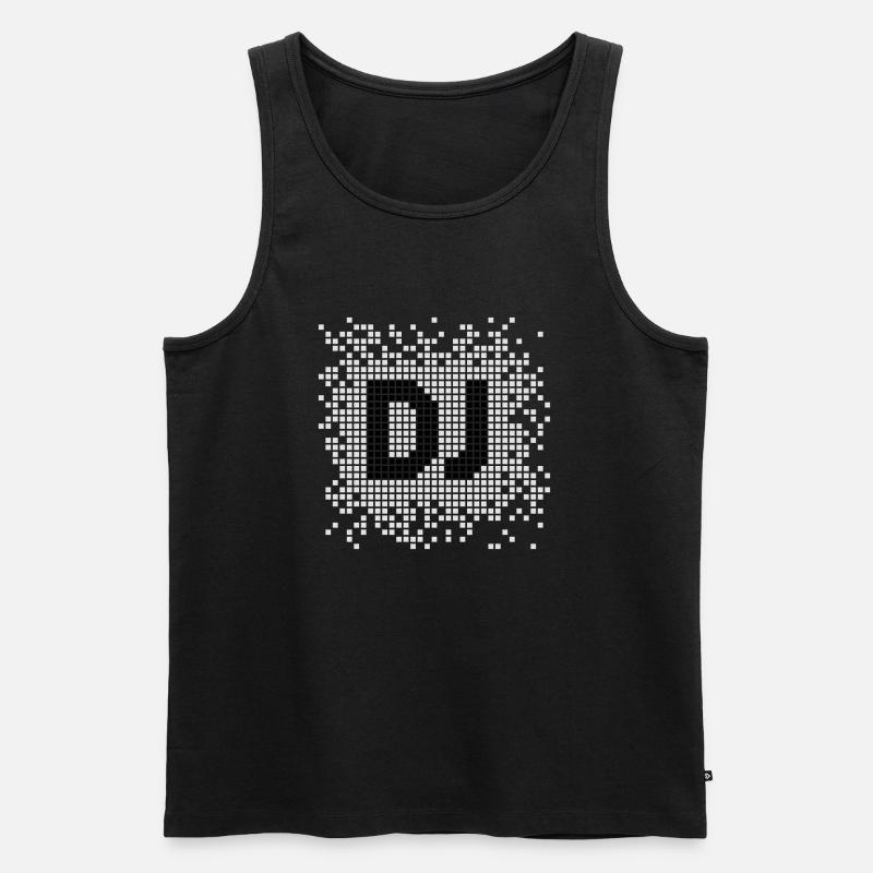 DJ Pixel - Männer Premium Bio Tank Top - Schwarz