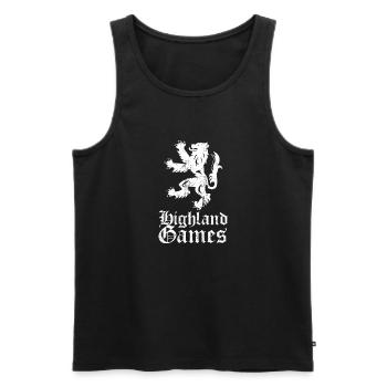 highland games - Männer Premium Bio Tank Top - Schwarz - Vorne - AI Model Male 178 light (178cm)