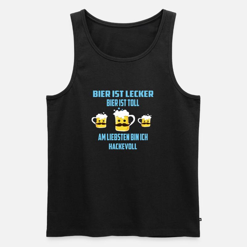 Bier - Männer Premium Bio Tank Top - Schwarz