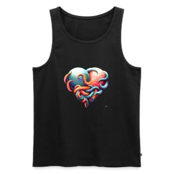 Big hugtopus - Débardeur bio Premium Homme - noir - Devant - Michal (187cm)