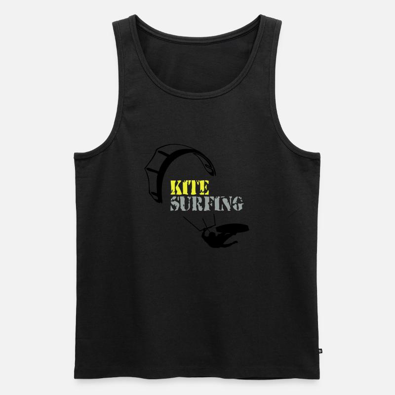Kitesurfing - Männer Premium Bio Tank Top - Schwarz