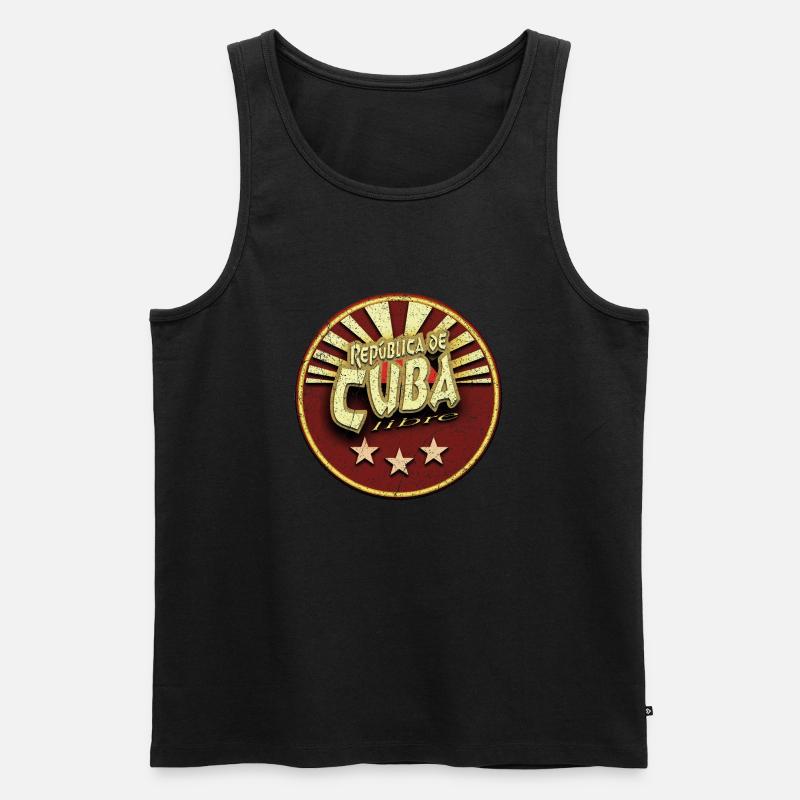 Republica De Cuba Libre (oldstyle) - Männer Premium Bio Tank Top - Schwarz