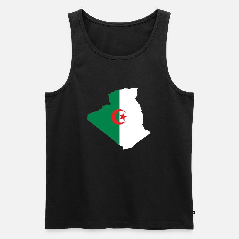 Algerien - Männer Premium Bio Tank Top - Schwarz