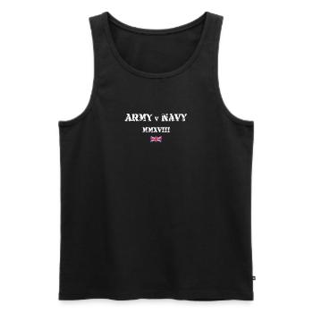 Army v Navy - Men's Premium Organic Tank Top - black - Front - Michal (187cm)