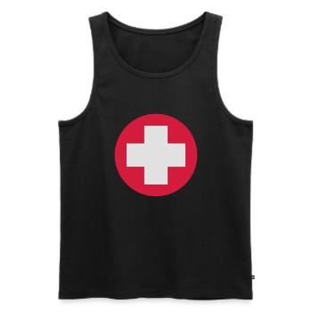 Medical__V062 - Débardeur bio Premium Homme - noir - Devant - Michal (187cm)