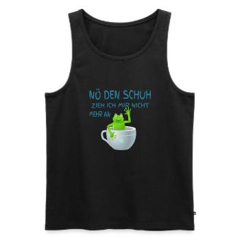 Nö Spruch - Männer Premium Bio Tank Top - Schwarz - Vorne - Michal (187cm)